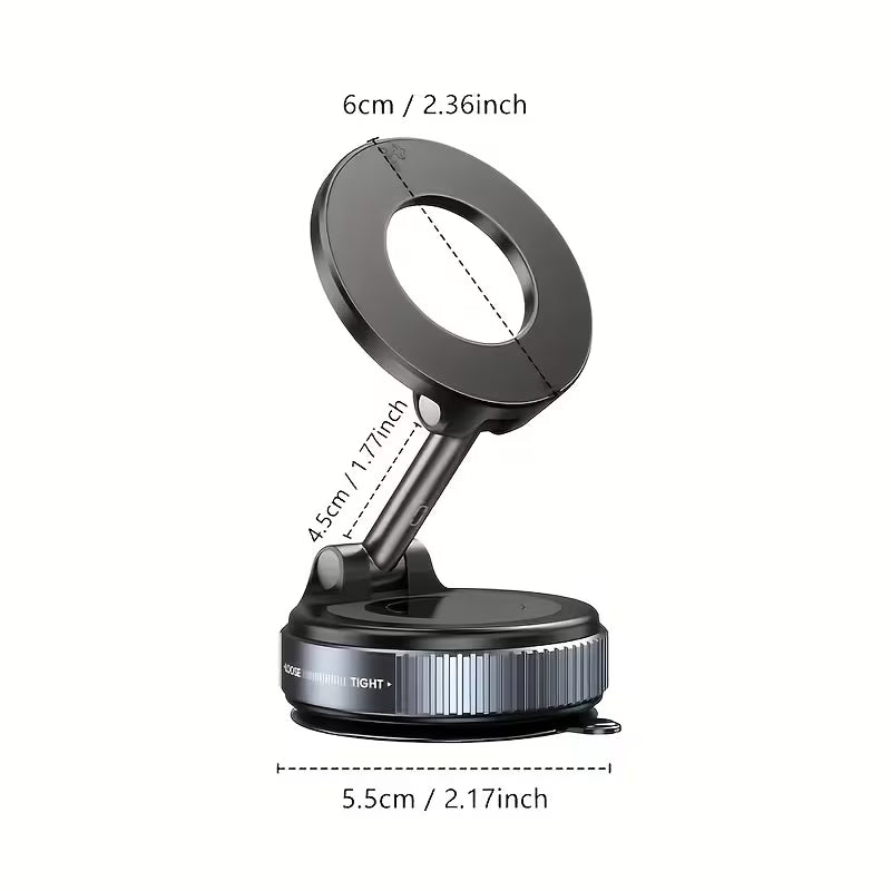 360° Vaccum Magnetic Phones Holder, Magnetic Car Phone Mount, Hands-Free Suction Cup Phones Holder for Car/Gym/Mirror/Shower, Car Mount Compatible All Mobile
