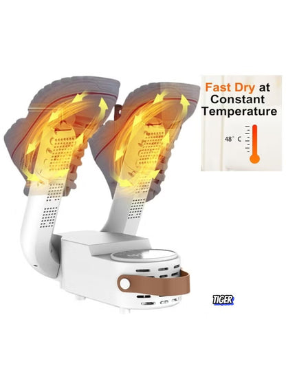 Shoe Dryer & Boot Dryer – Portable Smart Multi-Functional Folding Shoe Dryer with Temperature Control, Timing, UV Disinfection, & Deodorizing – Ideal for Shoes, Boots, & Socks