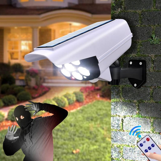 Solar Light Outdoor Motion Sensor Security Camera Shaped Dummy Wall Lamp