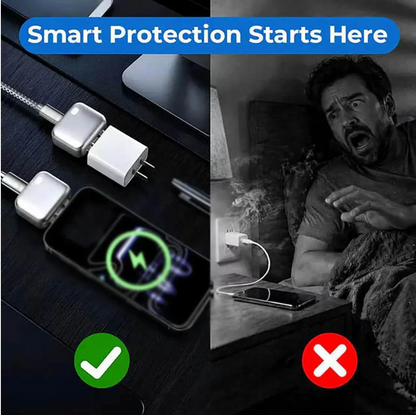 Smart Charger Adapter Auto Power Disconnector | Automatically Pops Out After Full Charge | No Touch Mobile Screen in 5 Minutes | Type-C Cable | Compatible with Android, Tablet, Apple & Switch