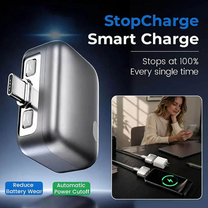 Smart Charger Adapter Auto Power Disconnector | Automatically Pops Out After Full Charge | No Touch Mobile Screen in 5 Minutes | Type-C Cable | Compatible with Android, Tablet, Apple & Switch