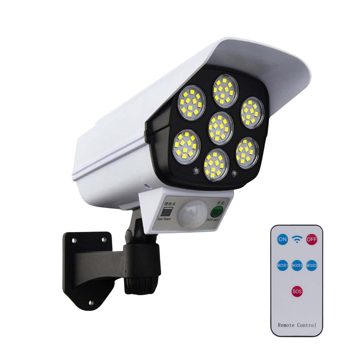 Solar Light Outdoor Motion Sensor Security Camera Shaped Dummy Wall Lamp