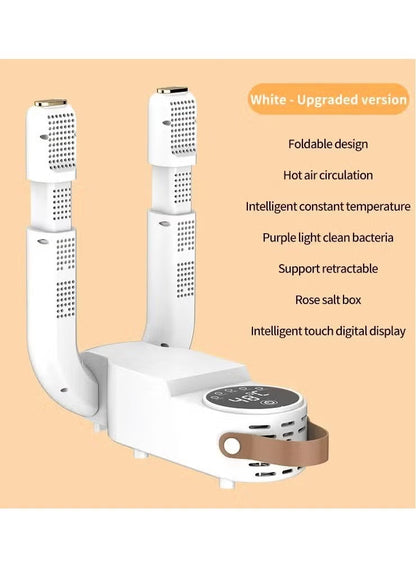 Shoe Dryer & Boot Dryer – Portable Smart Multi-Functional Folding Shoe Dryer with Temperature Control, Timing, UV Disinfection, & Deodorizing – Ideal for Shoes, Boots, & Socks