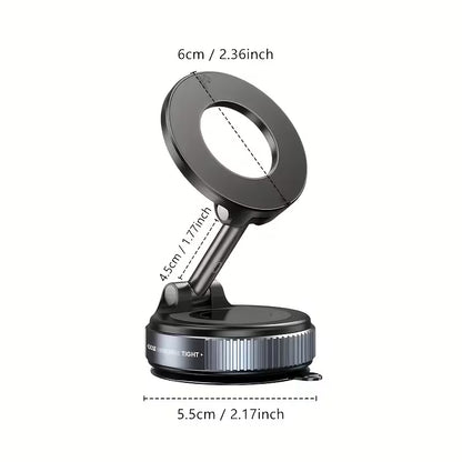 360° Vaccum Magnetic Phones Holder, Magnetic Car Phone Mount, Hands-Free Suction Cup Phones Holder for Car/Gym/Mirror/Shower, Car Mount Compatible All Mobile