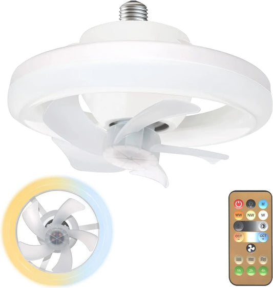 LED Ceiling Fan Light | Acrylic Ceiling Fan with Lights and Remote | 360 Rotation Ceiling Fan | Ventilateur LED Fan Light | 3 Speeds, 3 Colors LED Low Profile Fan | Oscillating Fan